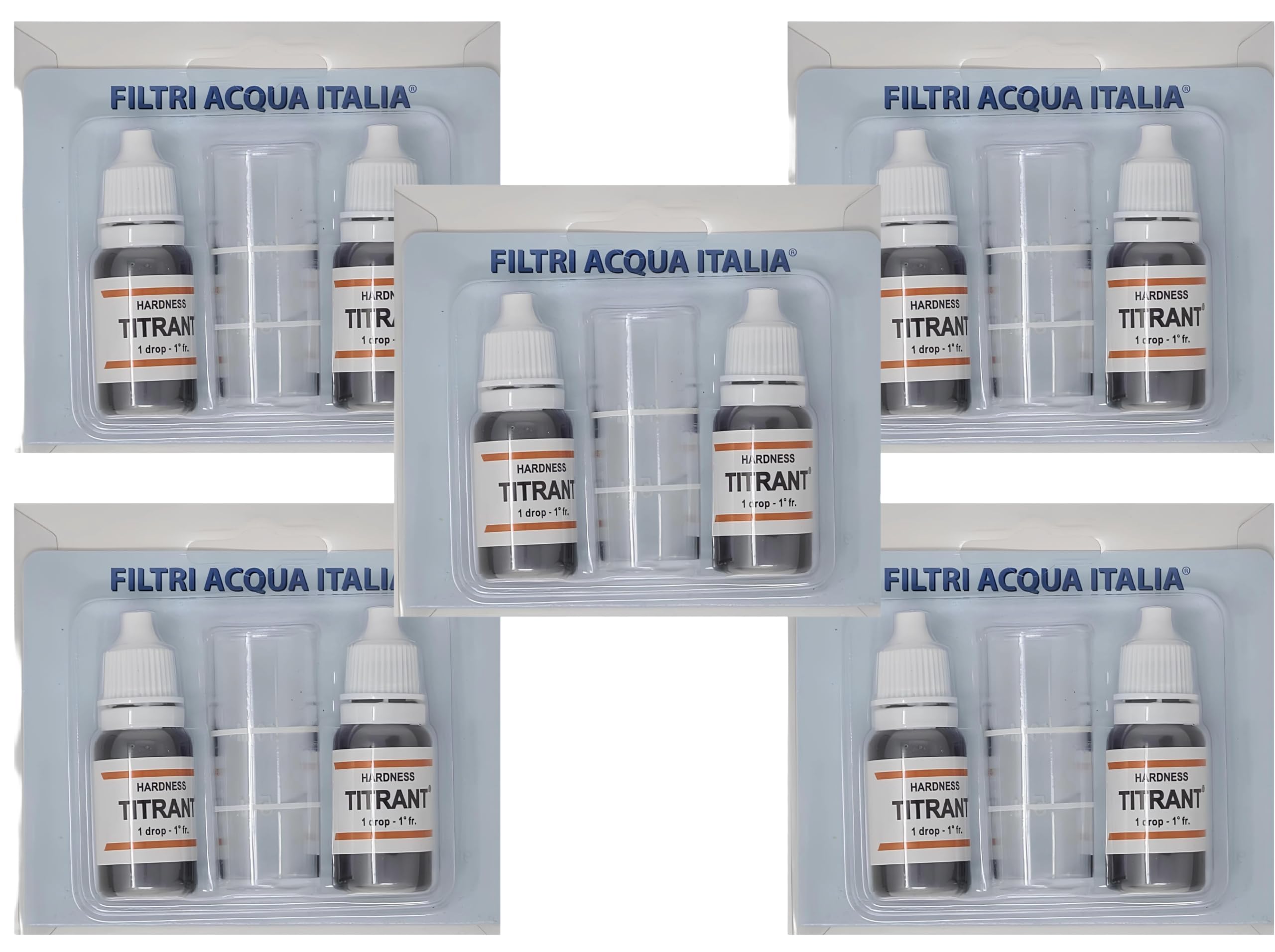 Titrant Kit Analisi Durezza Acqua (Gradi Francesi) per Misurarae Calcare Set 10 Pz.Filtri Acqua Italia