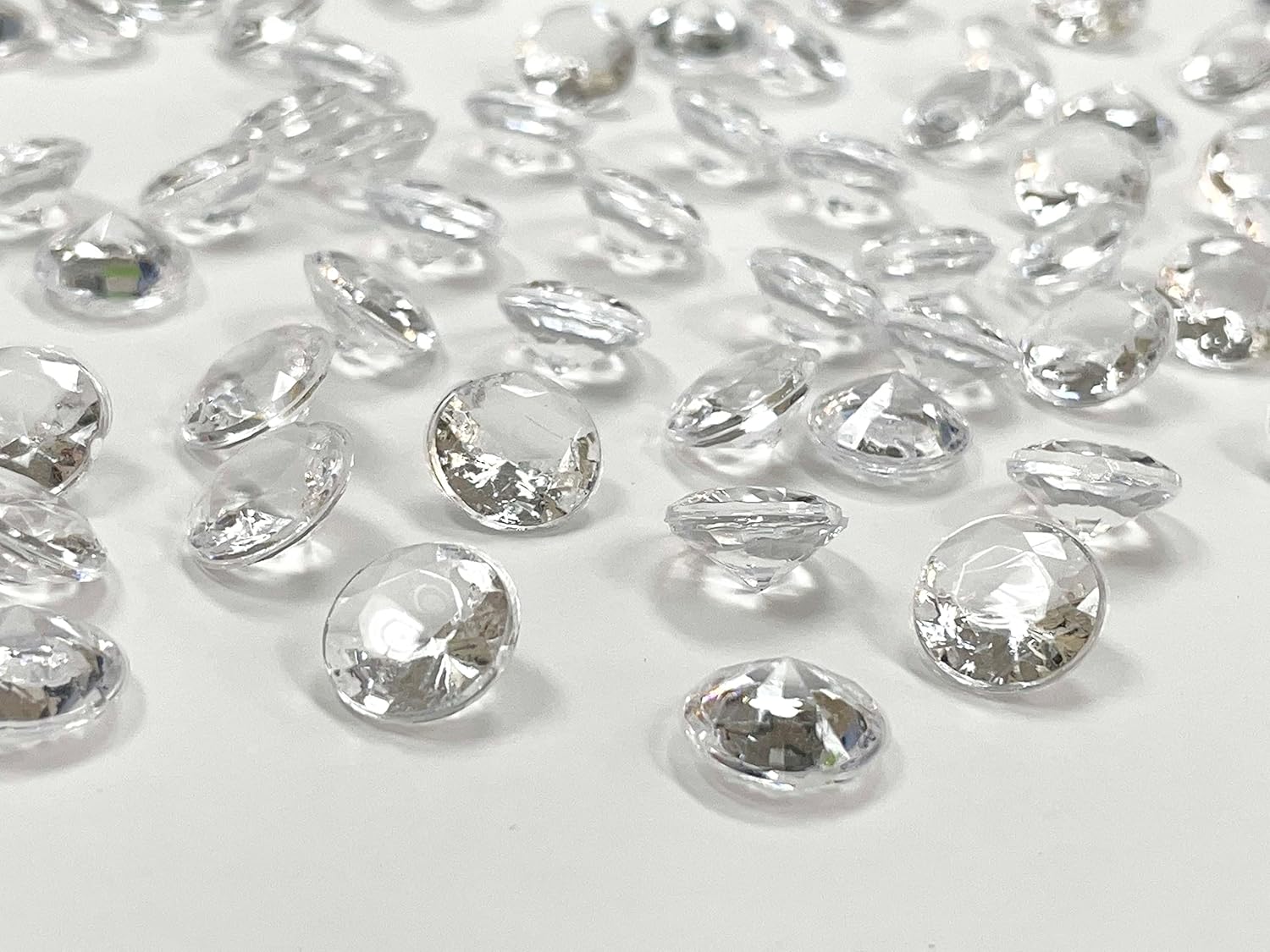 Diamond Scatter 130pc 0.47"/12mm Table Scatter, Wedding Decoration, Flower Vase Filler (Pack of 24)