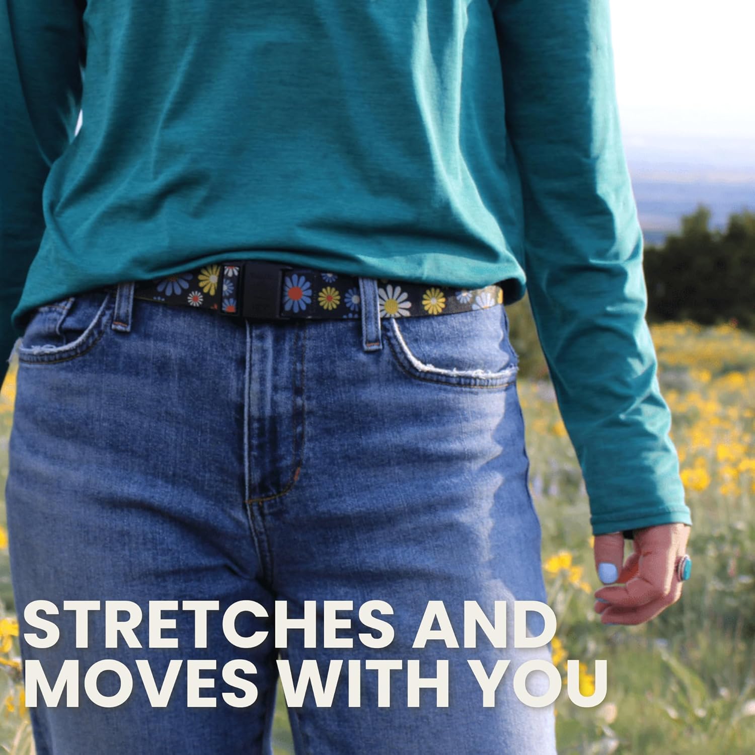 JeltX Adjustable Elastic Belts for Men and Women, Non-Slip Stretch Belt with Magnetic Belt Buckle and Grippy Gel