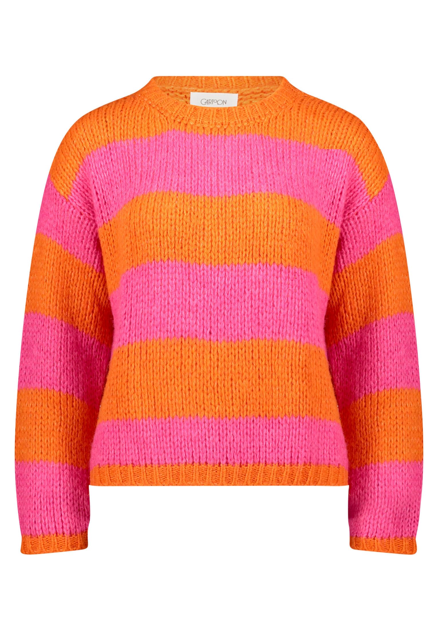 Cartoon Damen Strickpullover mit Rundhalsausschnitt