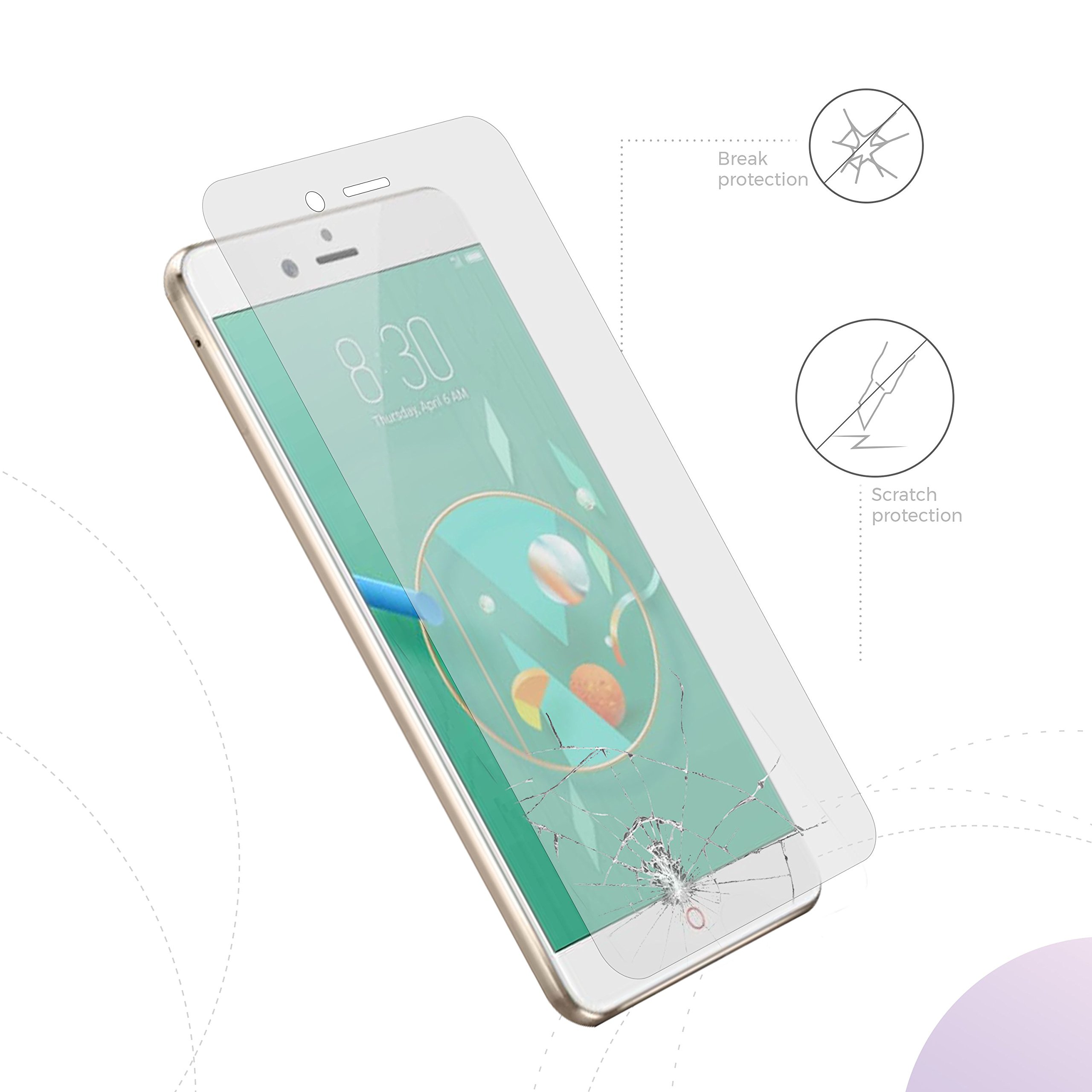Simplecase Tempered Glass Suitable for Archos Archos Alpha+, Premium Screen Protector, Protection by Extra Hardness 9H - Image 2