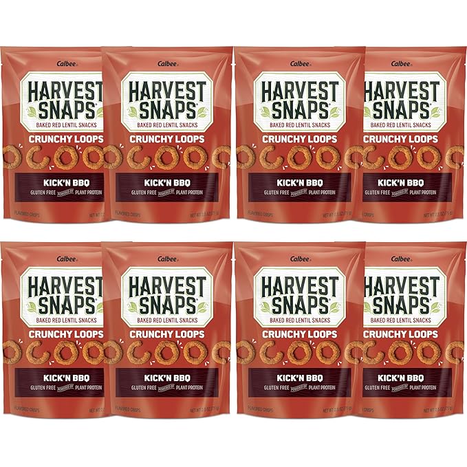 Amazon.com: Harvest Snaps Veggie Chips (Kick'N BBQ Crunchy Loops ...