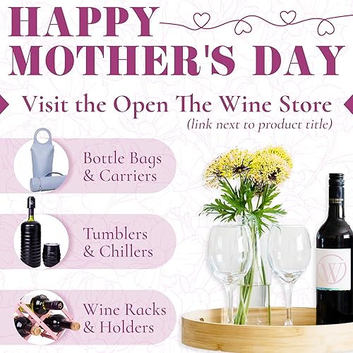 Miniatura 6 de Open The Wine Regalos para los amantes del vino  Bolsa transportadora de vino de lujo, enfriador, termo, aireador, tapón, sacacorchos, accesorios de