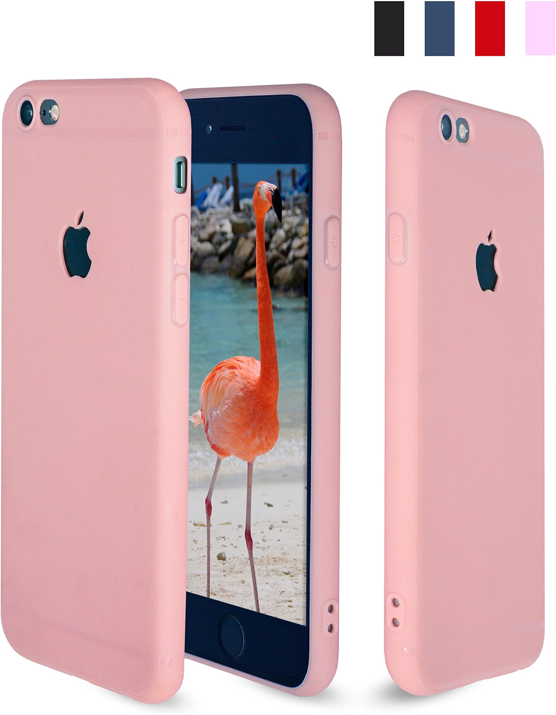 Habrok Super Slim Case for iPhone 6 Pink, silicone phone cases, apple accessories, clear design girls, women, teens thin cheap defender tpu life, soft non slip