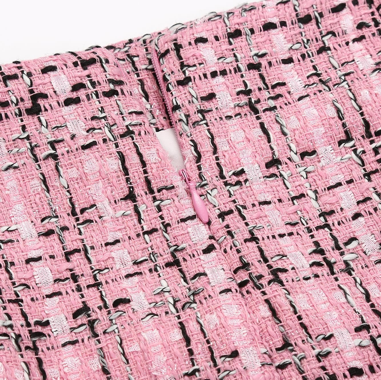 IDEALSANXUN Plaid Skirts for Women Fall Winter Knee Length Pencil Wool Skirt with Slit