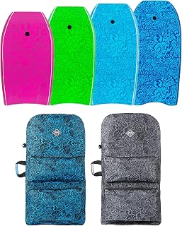 Two Bare Feet Classic Pattern Double Bodyboard and Boardbag Package - 33" 37" 41" 42" 44" Bodyboards for Adults & Kids …