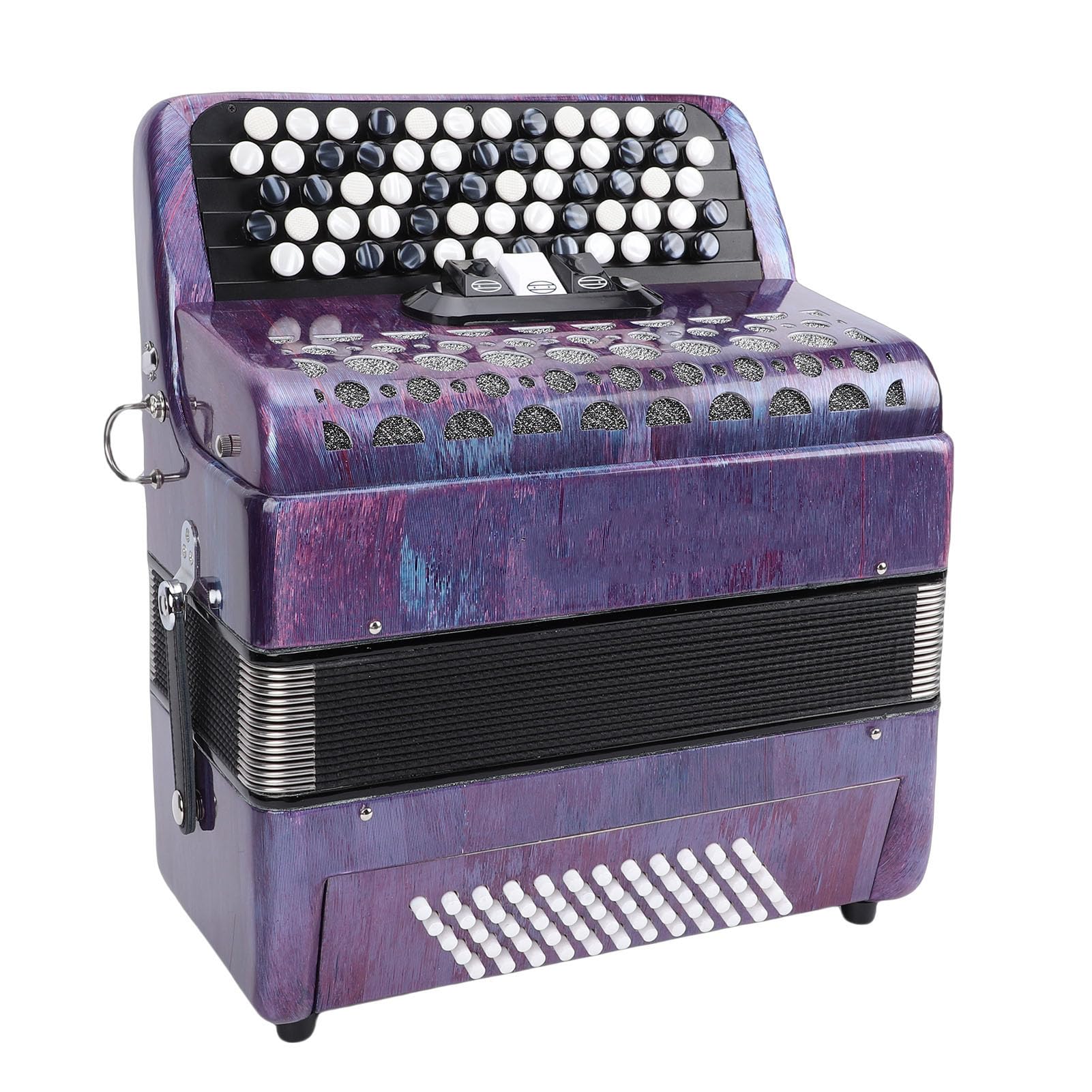 Fisarmonica Cromatica a 62 Tasti E 60 Bassi, Fisarmonica con Accordatura F B E di qualità Audio Premium, Borsa Portatile Imbottita con Struttura Resistente, Ideale per Principianti E