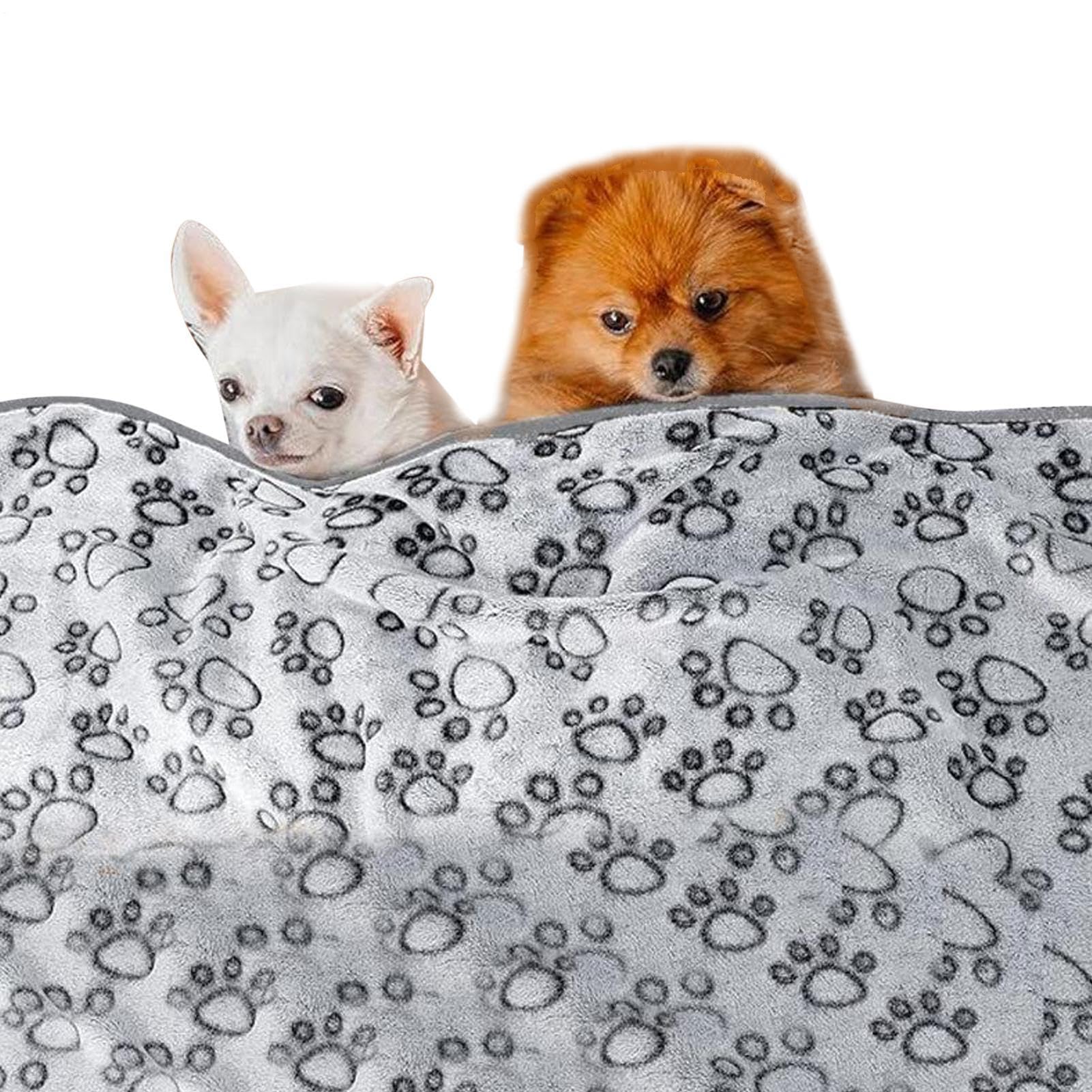 Paw Print Blanket for Dogs Soft Warm Soft Warm