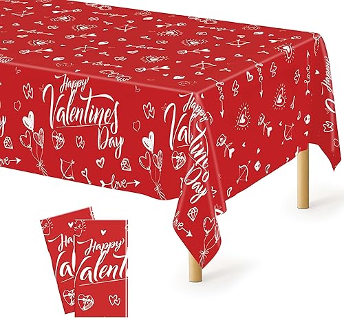 Miniatura 100 de Paquete de 4 manteles desechables de plástico para fiestas, 54" x 108" manteles rectangulares blancos y dorados, mantel impermeable para mesas Punto