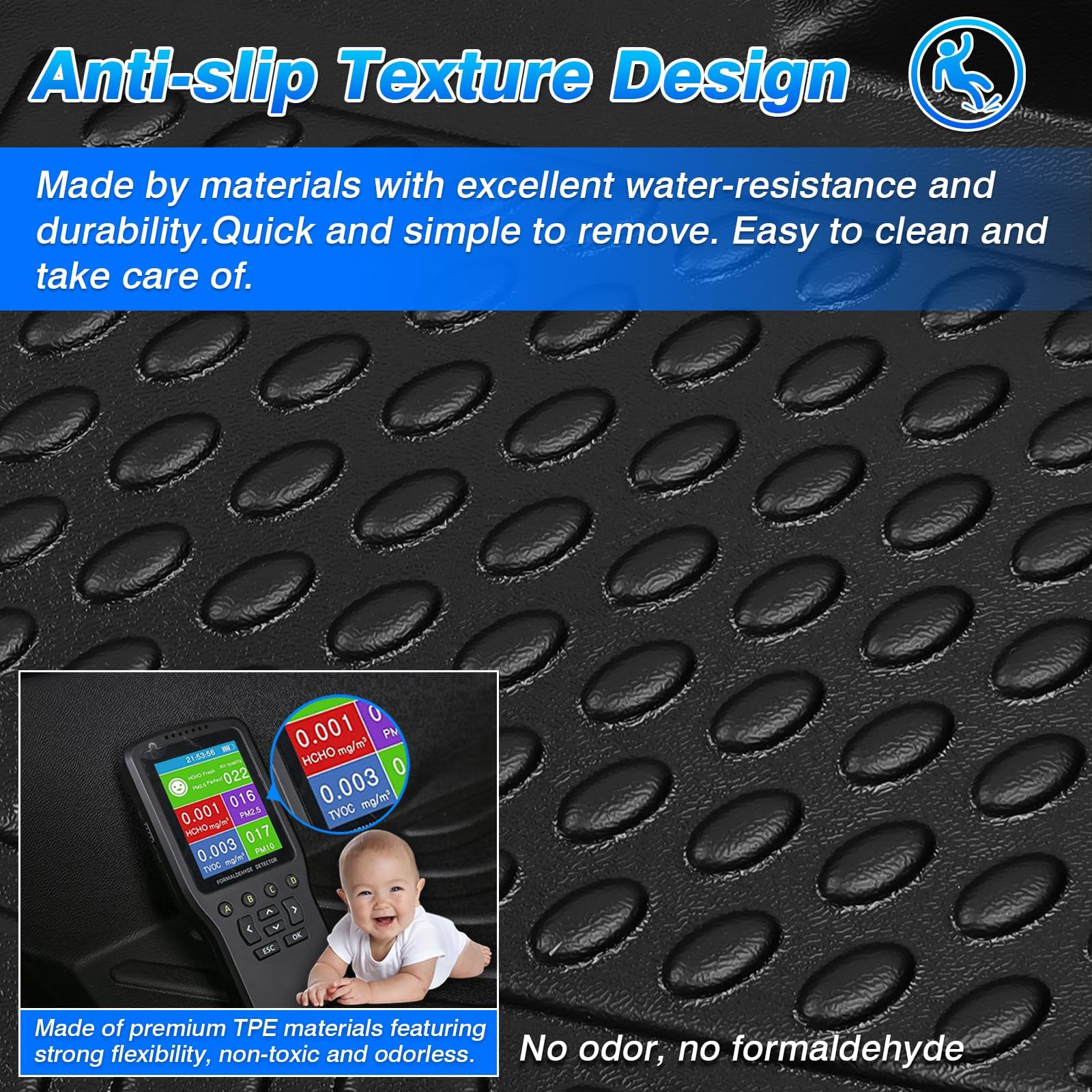 Civic Floor Mats - Car Mats for Honda Civic 2006-2011 Not Fit Coupe Model All Weather Floor Mat — view 6