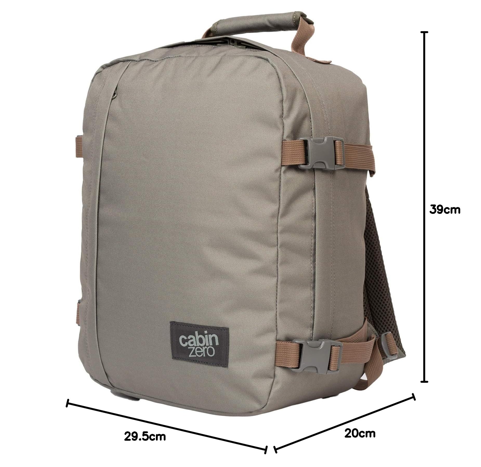 Cabinzero Zaino classico unisex 28l Zaino, Kaki georgiano, 29,5x39x20
