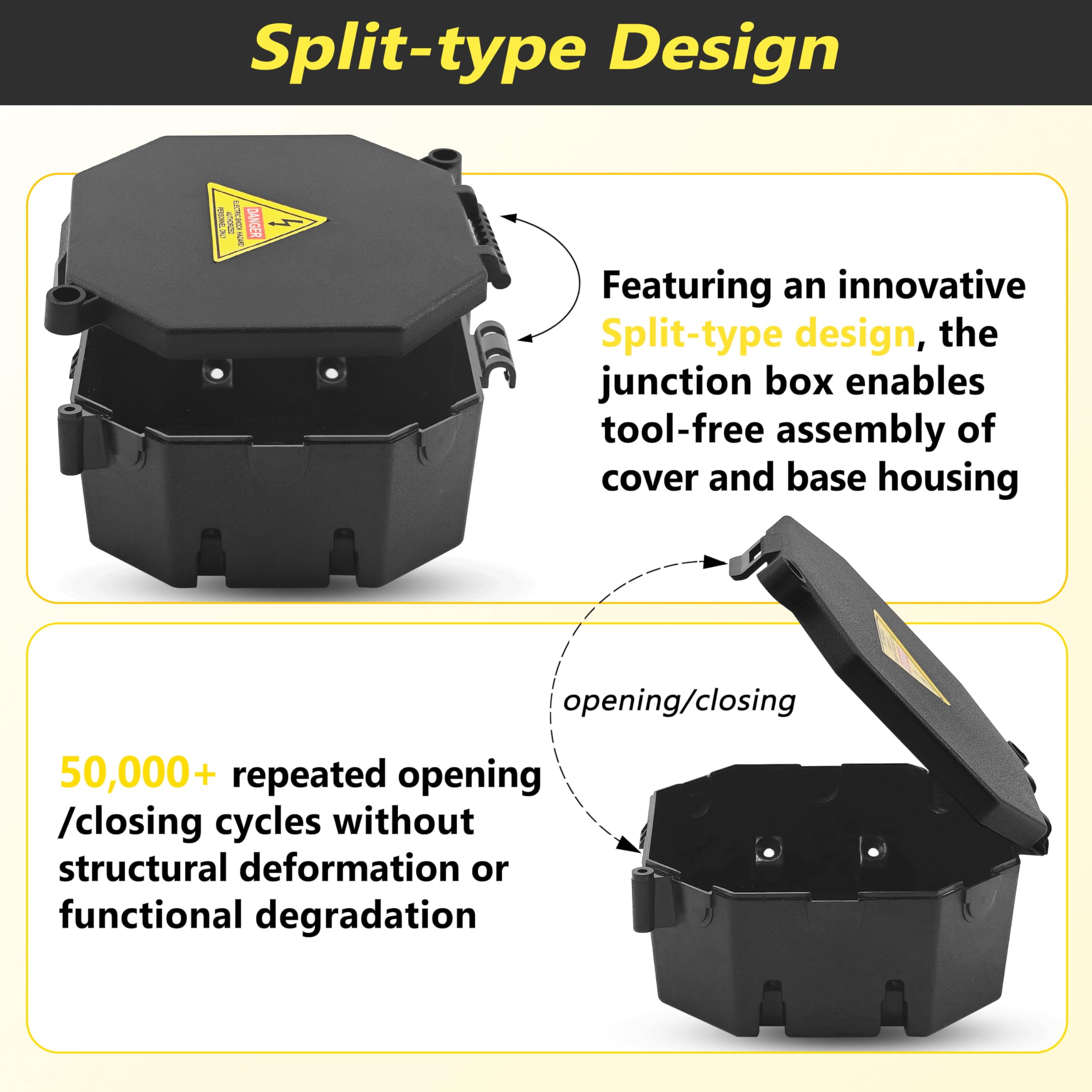 Open Splice Junction Box 6 Pack One-Piece Junction Box Splice Box. Repair Ope