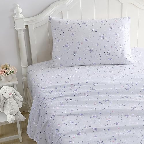 Miniatura 2 de Laura Ashley Juego de sábanas para niños pequeños, suave y resistente a las arrugas, decoración de dormitorio divertida y caprichosa (estrellas