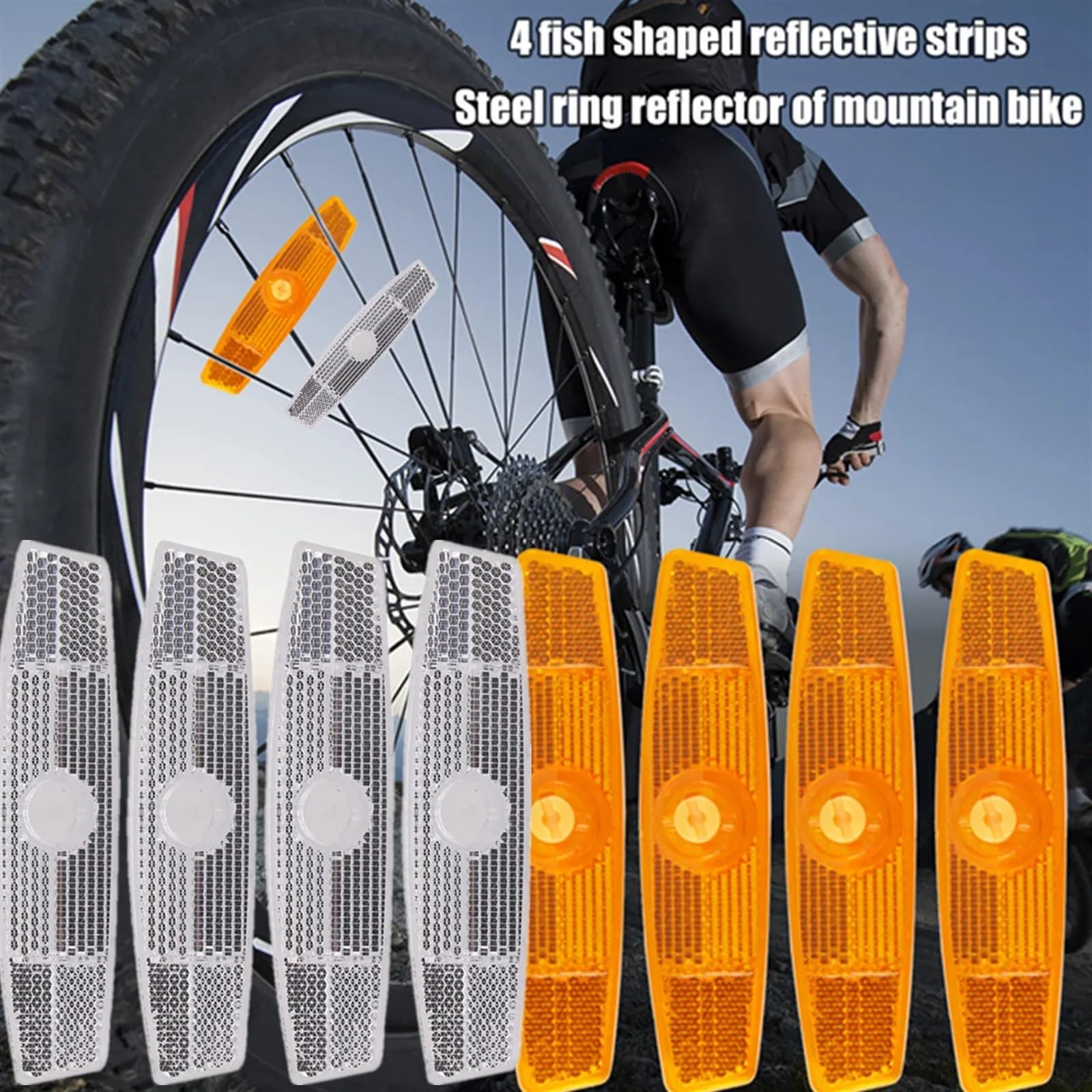 Ostrzeżenie do roweru szprychowego, odblaskowe, odblaskowe, do jazdy na rowerze MTB obręcz rowerowa, odblaskowa lampa odblaskowa, akcesoria rowerowe