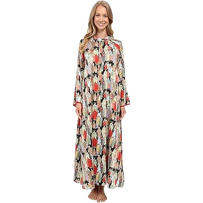 Natori Dynasty Zip Caftan black