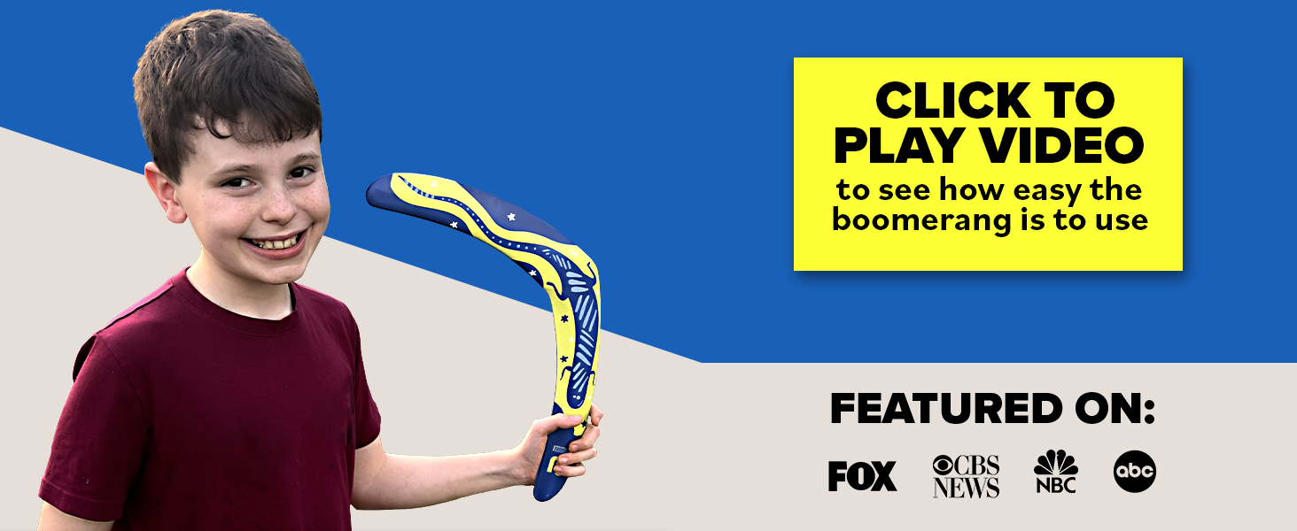Boomerang for Adults & Kids - Fun Easy to Throw Boomerangs That Really Work - Soft to Catch Best Summer Stuffer Gifts for Boys & Girls - Outdoor Toys for Kids 8-12+ - 2026 Gift Idea for Teen Boys