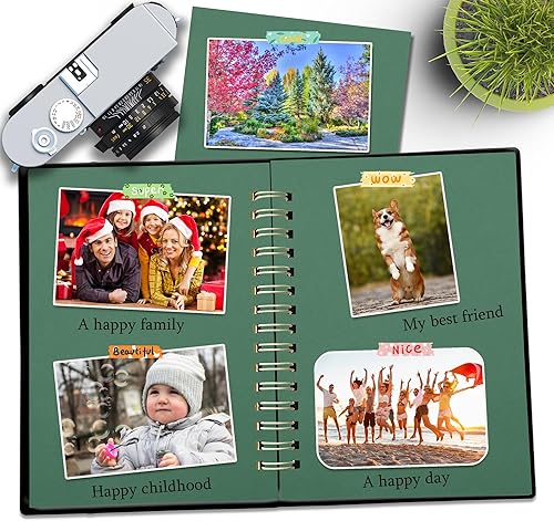 Miniatura 6 de 25 hojas de papel de cartulina verde oscuro de 8.5 x 11 pulgadas, papel grueso de 92 libras para álbumes de recortes, invitaciones, impresión y