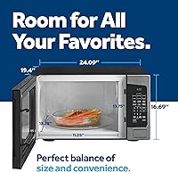 Vista 3 de GE Horno microondas para encimera, capacidad de 1,200 vatios, 2.0 pies cúbicos, 8 ajustes de cocción de ajuste automático, tecnología de bloqueo