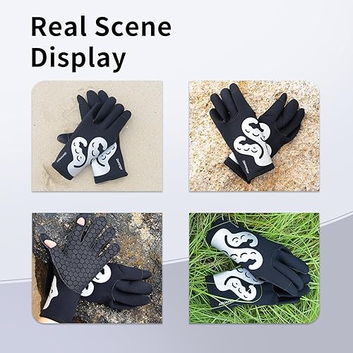 Miniatura 5 de nitescuba Dive Gloves, 3mm Neoprene Finger Exposed Wetsuit Gloves for Scuba Diving Snorkeling Surfing Fishing