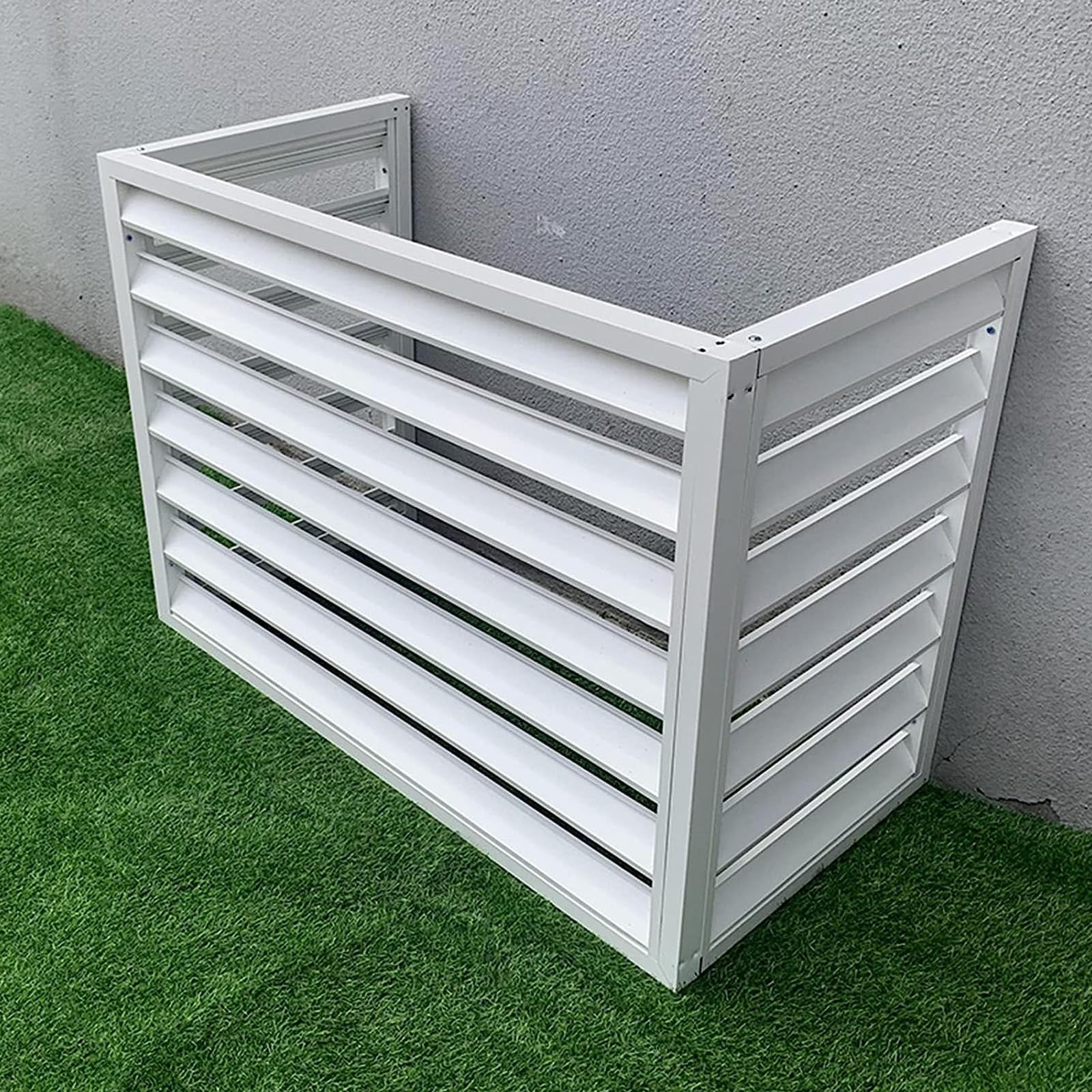 Grille de protection pour climatiseur extérieur en alu anti-regard et anti-UV