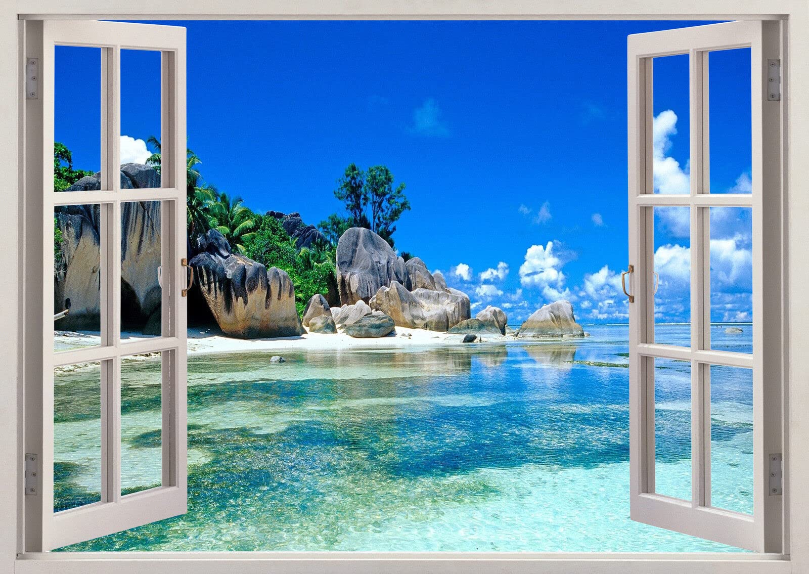 Leinwandbild Fenster Strand Bilder XXL Kaufen