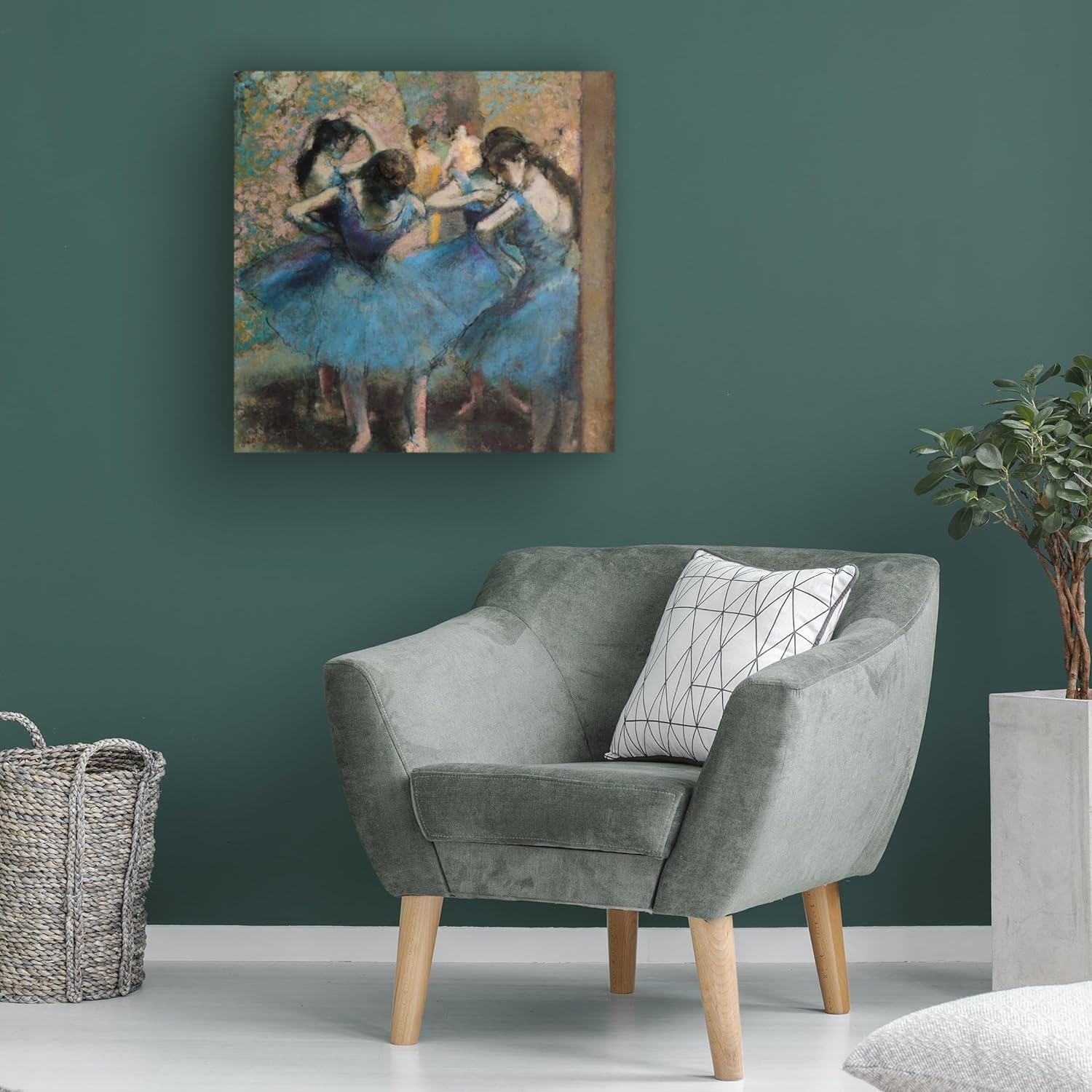 Trademark Fine Art BL0247-C1818GG Edgar Degas Dancers in Blue 1890 Canvas Art