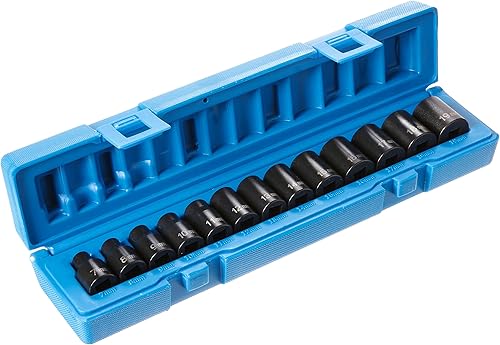 Grey Pneumatic - Juego de 12 casquillos Juego de 13 piezas punta 12 métrica estándar