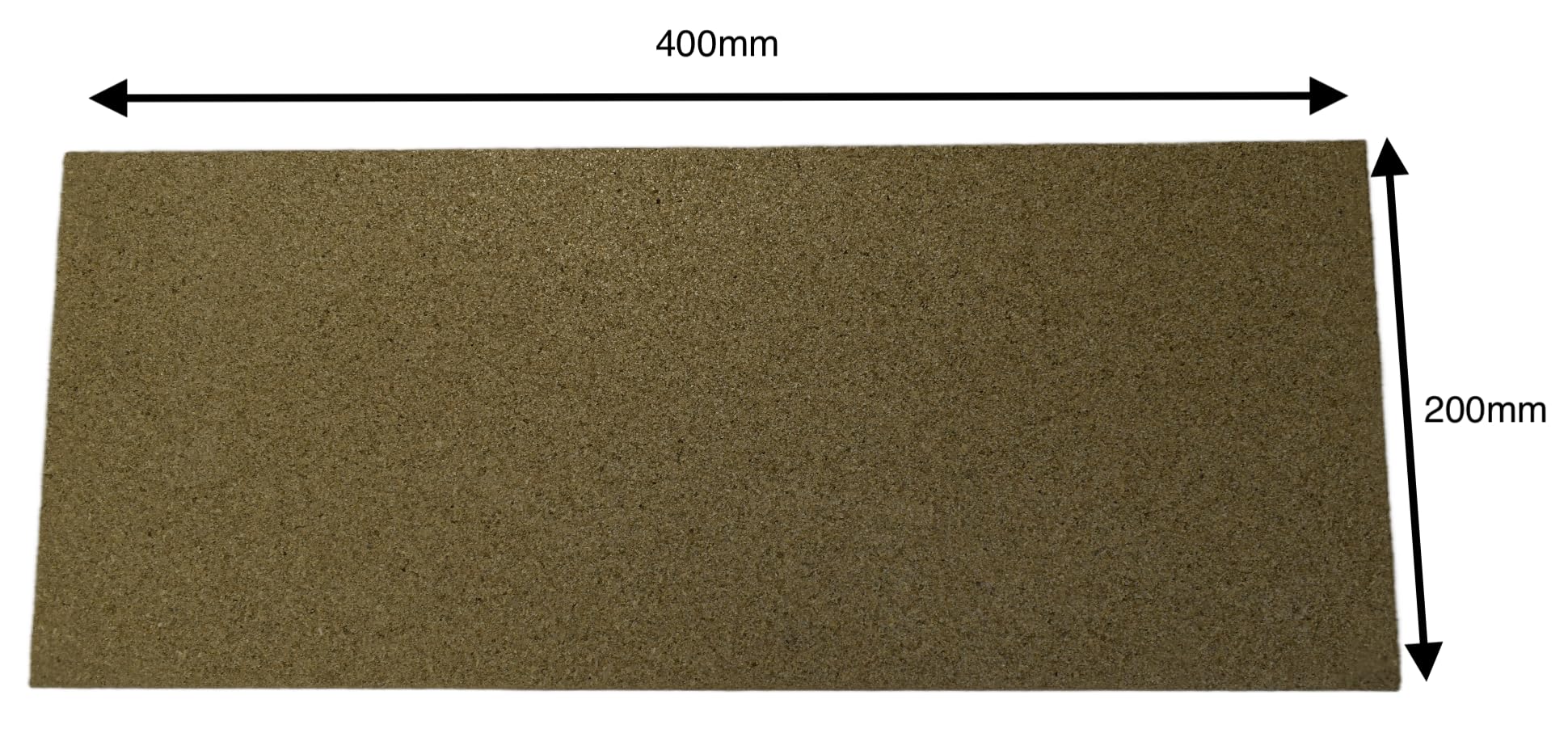 Firebrick Fireboard - Tabla de fuego de ladrillo resistente al calor, vermiculita, 400 x 200 x 25 mm