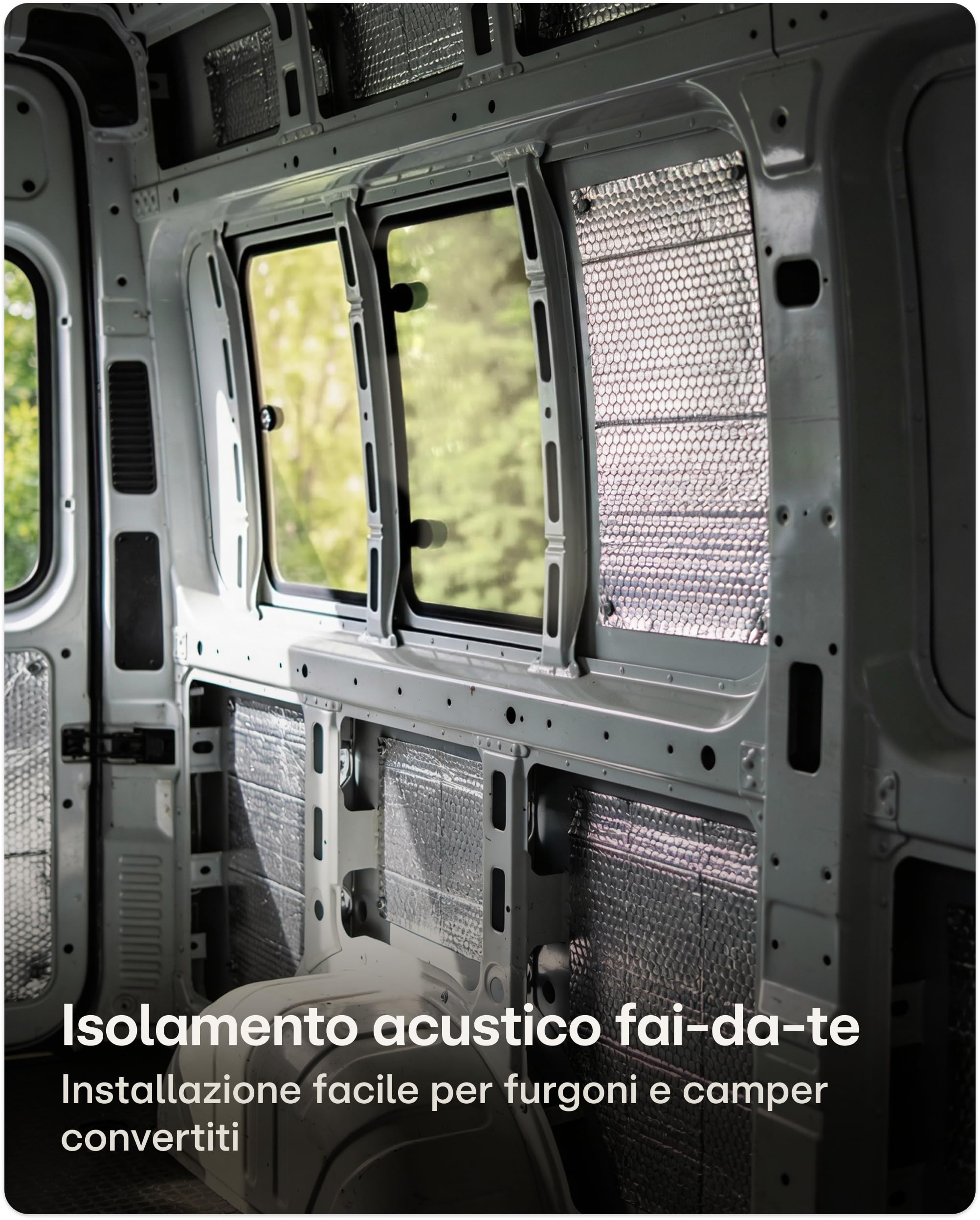 Praknu Alubutyl Isolante Insonorizzante 2 mm 40x500 cm Tappetino Autoadesivo per Auto
