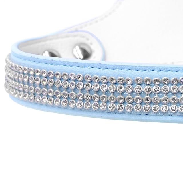 Foto 2 de 5 de Record - Collar para Perros y Gatos Paris - Fabricado en Suave Piel sintética - Acabado con Brillantes