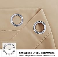 Vista 2 de NICETOWN - Cortinas opacas graduadas para ventanas pequeñas del baño, cortinas de privacidad de 30 pulgadas de largo para mini lavandería y cocina