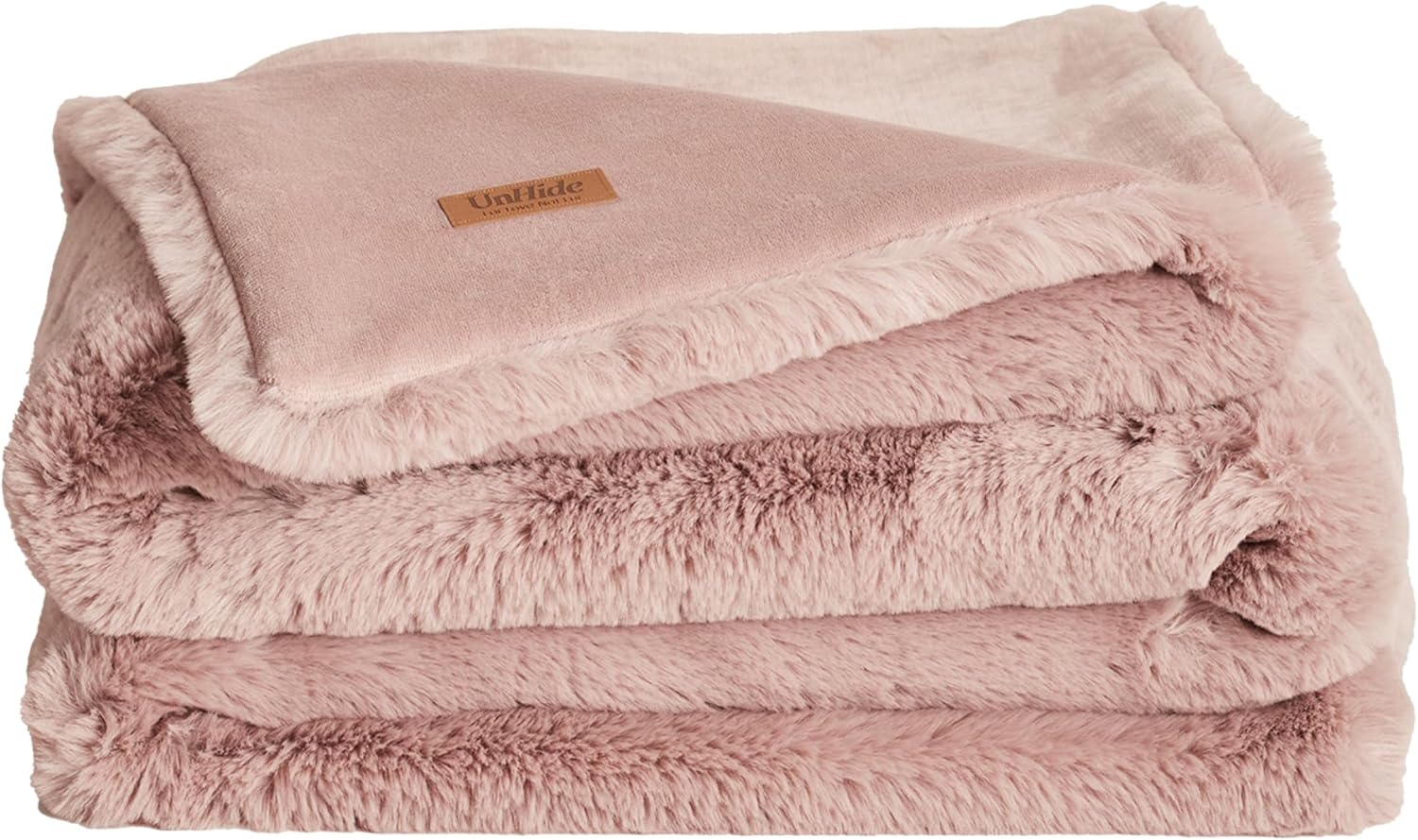 UnHide Marshmallow Faux Fur Blanket Heavy Weight, Extra Soft