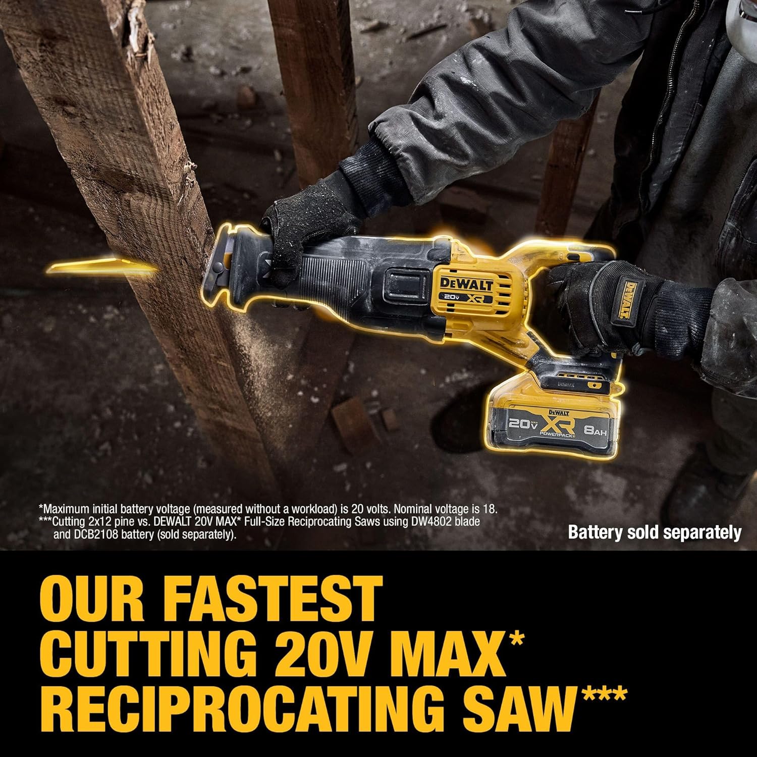 DEWALT 20V MAX* XR Brushless Cordless Reciprocating Saw (Tool Only) (DCS384B)