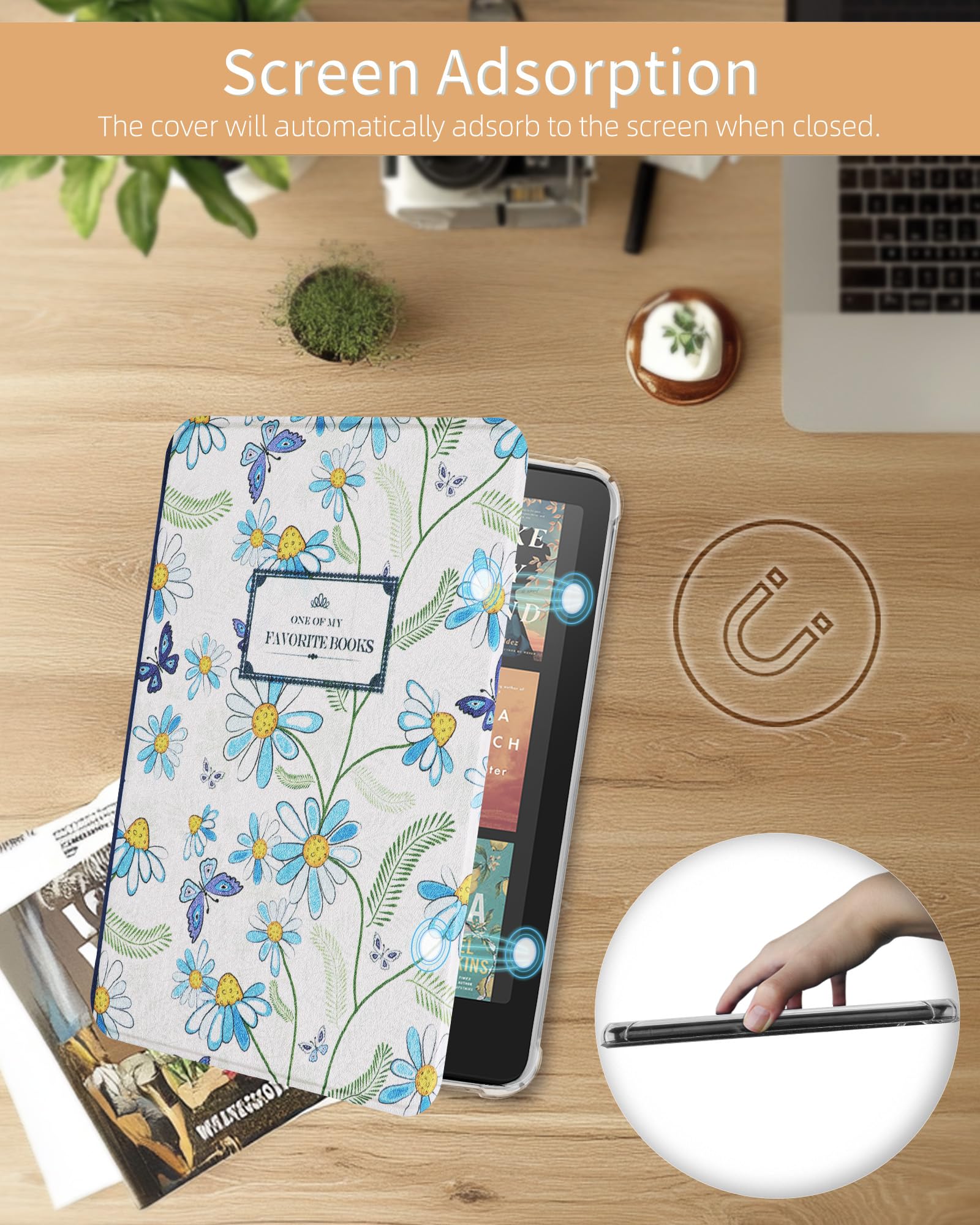 WALNEW Custodia per Kindle Paperwhite 12a generazione 2024 da 7 pollici e Kindle Colorsoft Signature Edition, custodia protettiva posteriore in morbido TPU trasparente per Kindle Colorsoft 2024