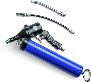Fiac - Pistola engrasadora 5071, pistola con tubos de lubricación rígidos y flexibles incluidos, capacidad del cilindro de 400 ml, color azul y negro
