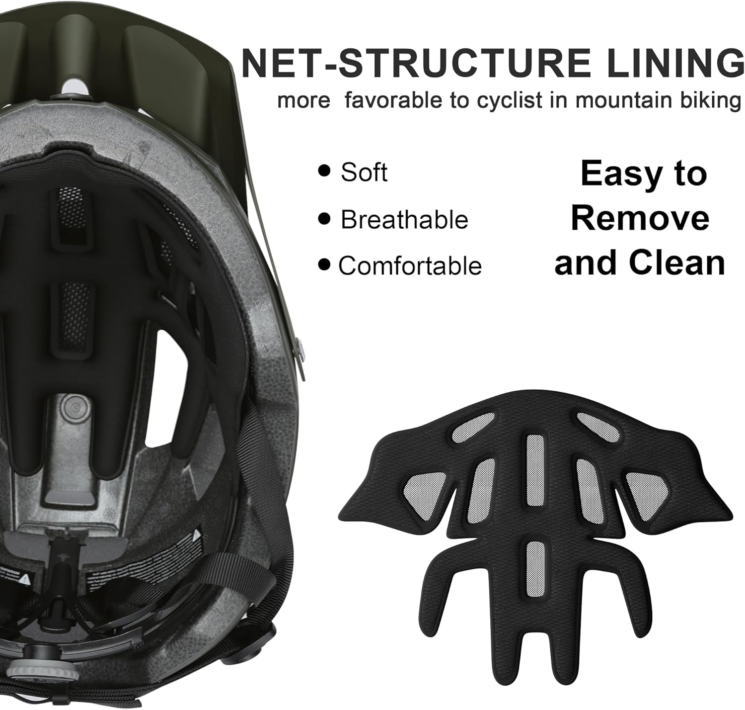 Mountain Bike Helmet Adult Men Women - Ultra Comfort, Super Lightweight Bicycle Helmets, MTB Cycling Gear Biking Accessories with Adjustable Fit & Removable Sun Visor