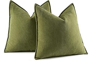 MIULEE Moss Green Decorative Pillow Covers