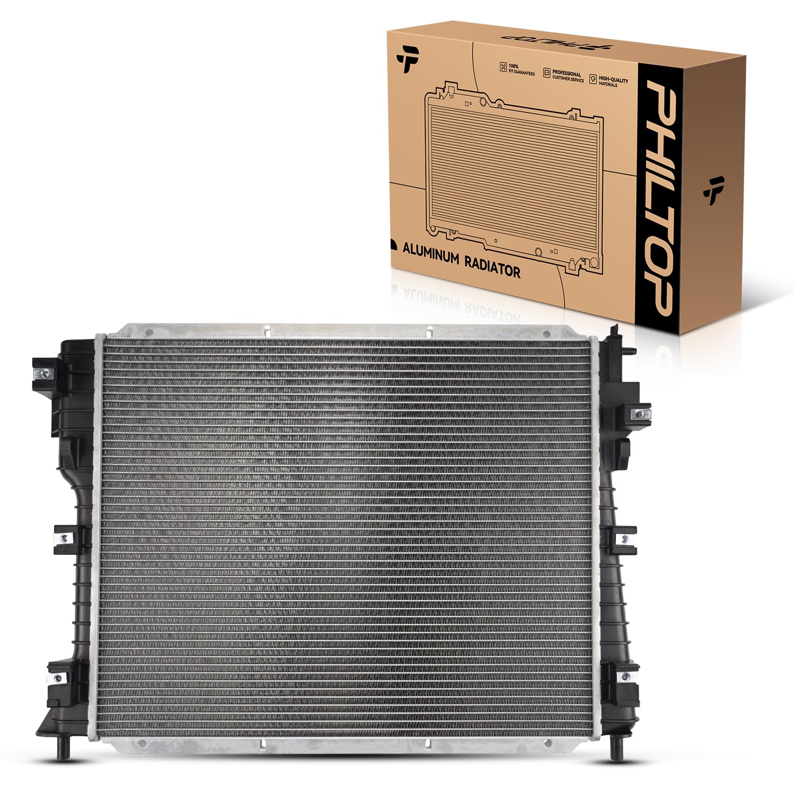 PHILTOP CU2789 Vehicle Radiators for 2005-2006 Mustang, 2011-2014 Mustang 3.7L, 2007-2010 Mustang 4.0L, 2007-2010 Mustang 4.6L, 2011-2014 Mustang (w/o Track Pack) 5.0L