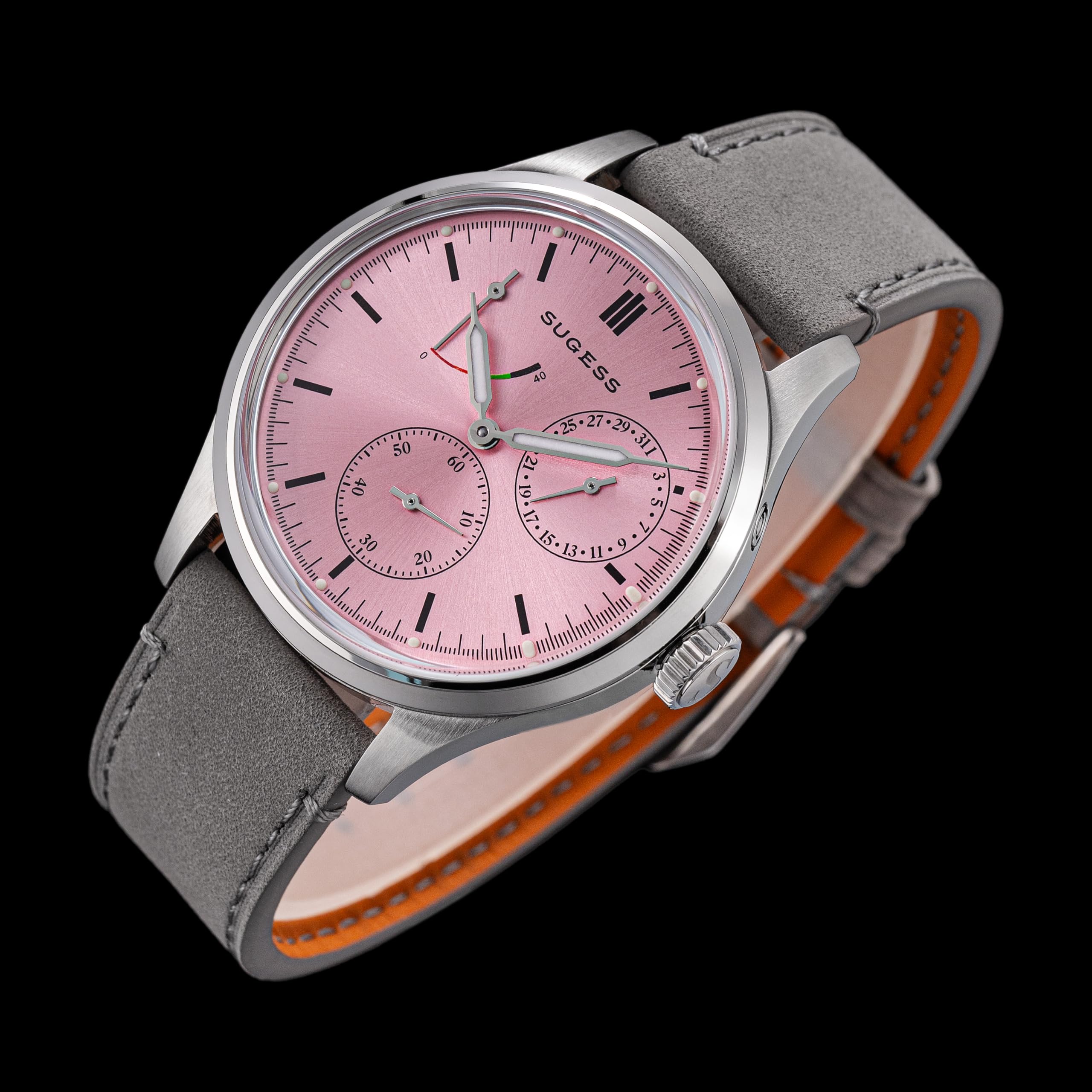 Sugess S458.SP.G Art Master Fashion automatische mechanische Herrenuhr aus gewölbtem Glas Möwe 1963