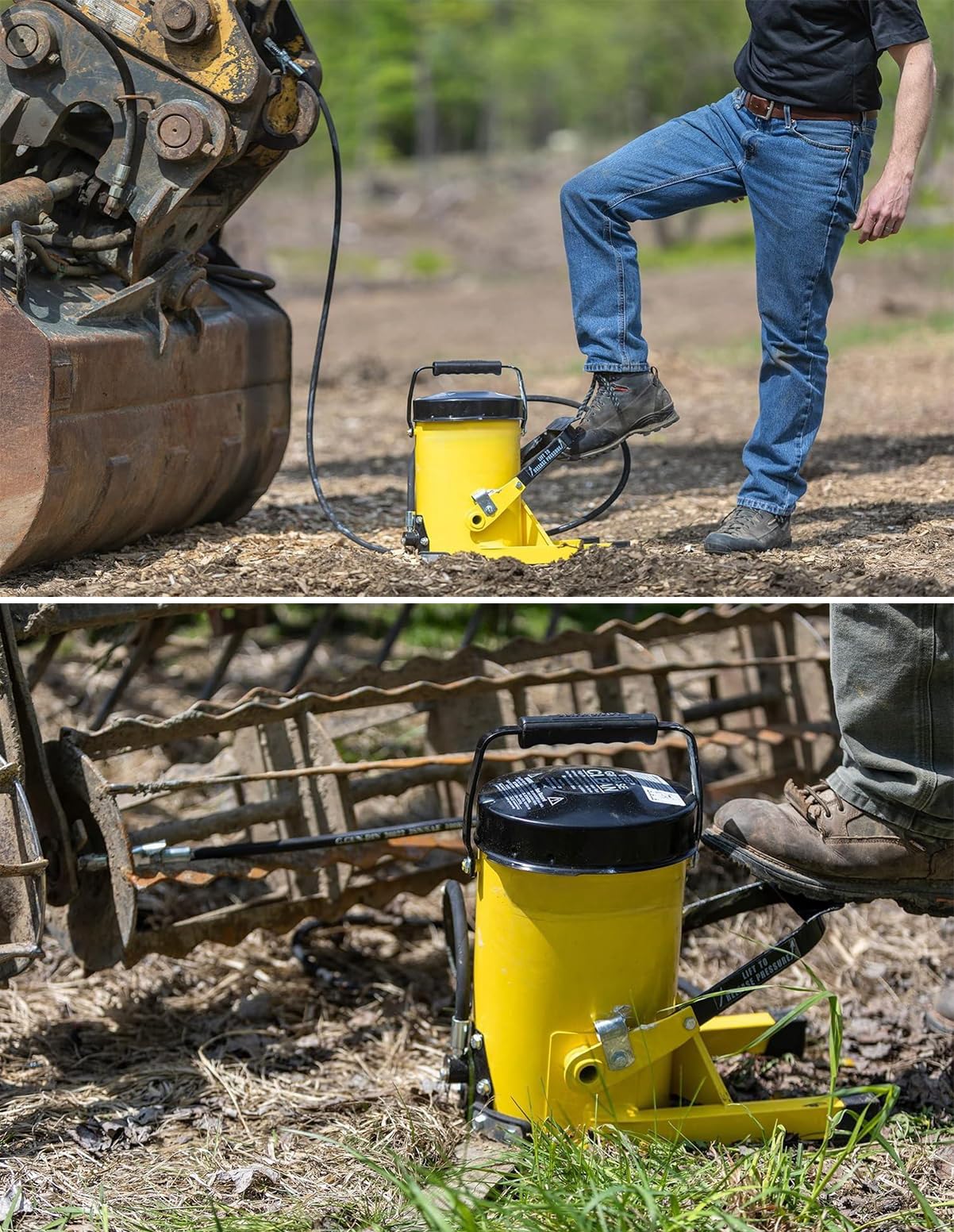 Zestaw pompy do smaru, smarownica do stóp 2,6 l z wężem hydraulicznym 2 m, obsługa bez użycia rąk, moc 10 000 psi, 0,85 l/min, smarowanie bez bałaganu