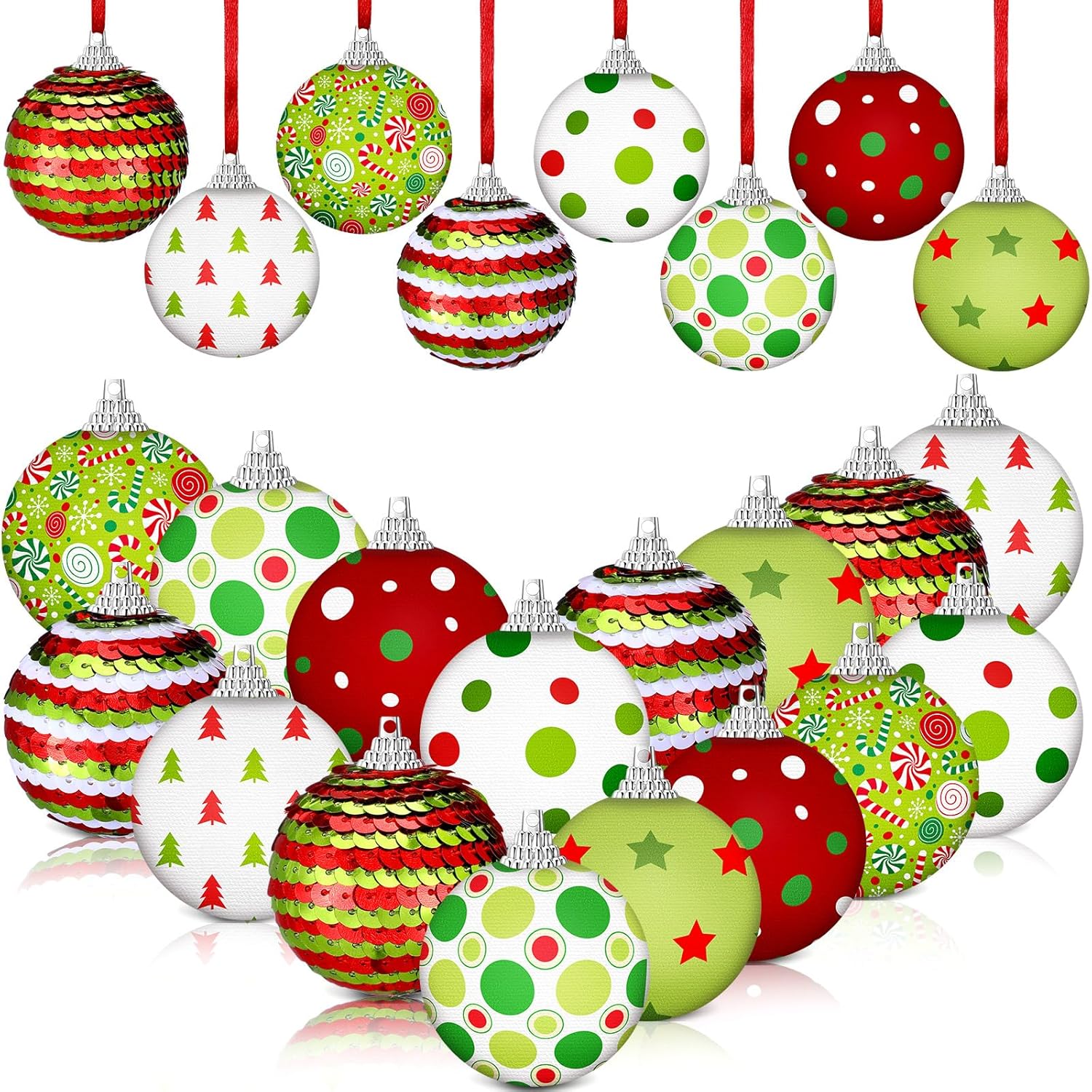 Zeyune 16 Pcs Spring Hydrangea Ball Ornaments for Tree 2 Inch Floral Spring Tree Decorations Blue Flower Glitter Hydrangea Ornaments for Holiday Party Hanging Decorations