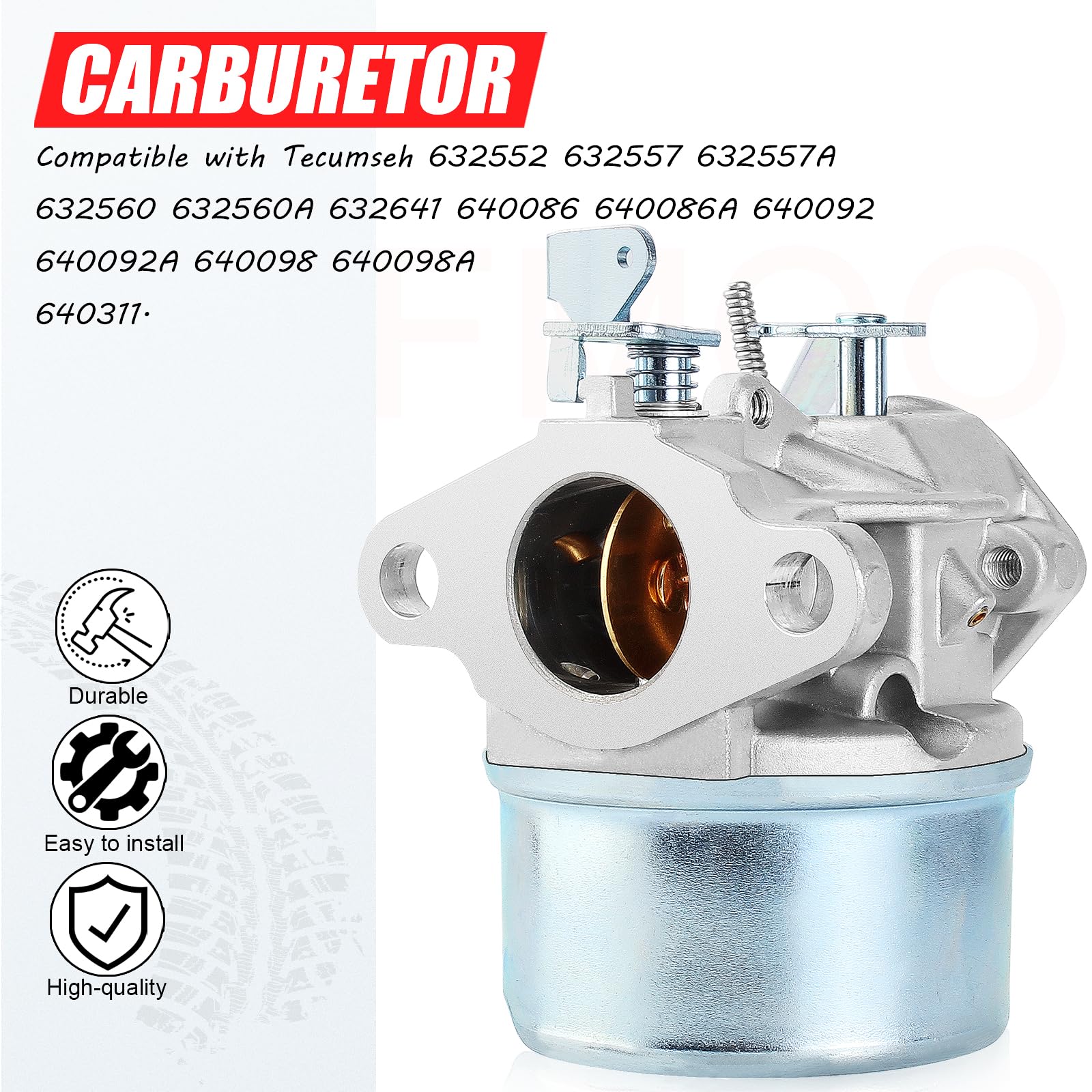 YOFMOO Carburetor Compatible for Tecumseh 632552 632557 632557A 632560 632560A 632641 640086 640086A 640092 640092A 640098 640098A 640311 HSK600 HSK635 TH098SA 3HP 3.25HP 3.5HP 3.75HP Snowblower - Image 4