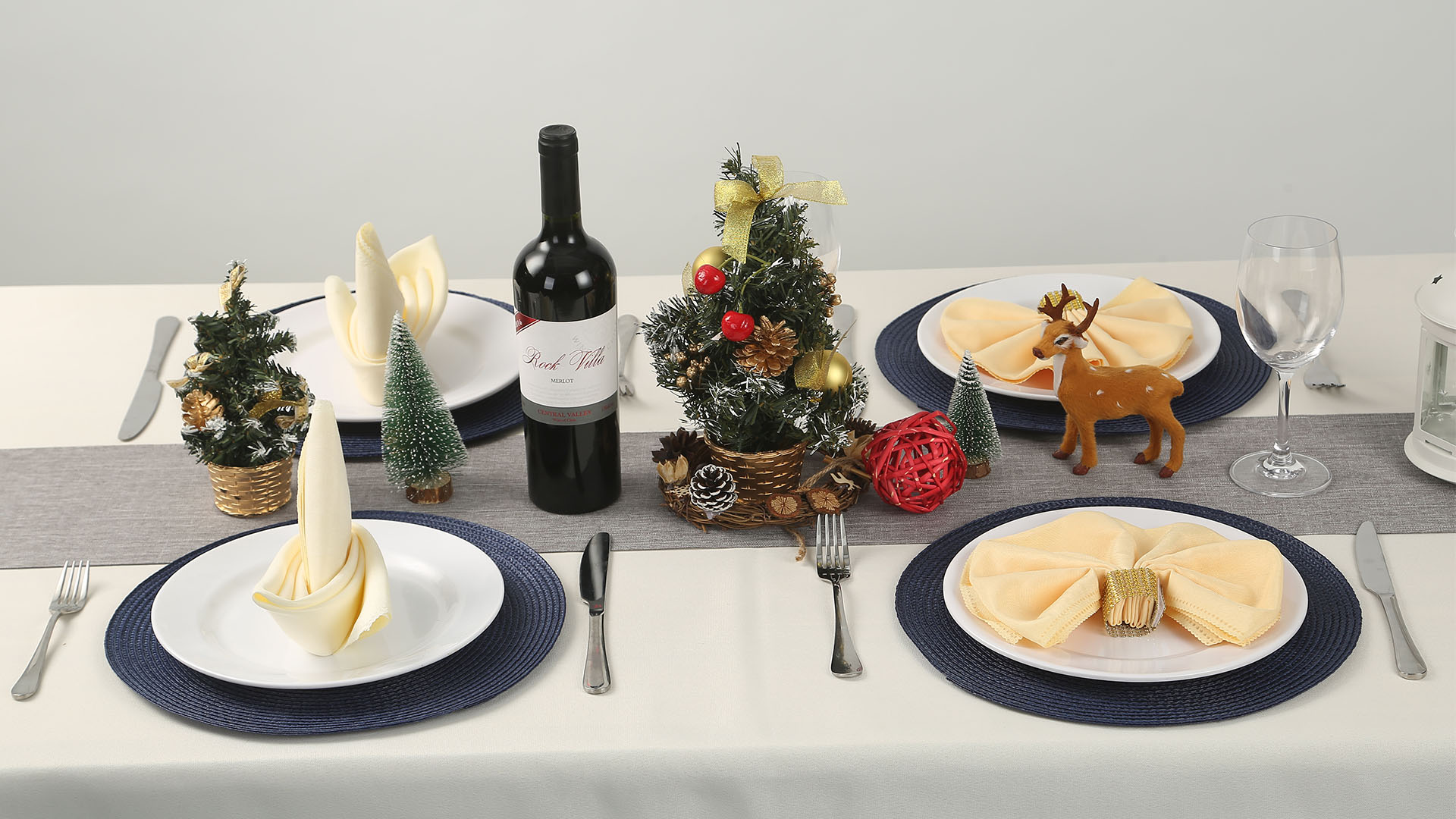 Faibay Sets De Table Doré Plastique Set De Table Rond Anti Chaleur