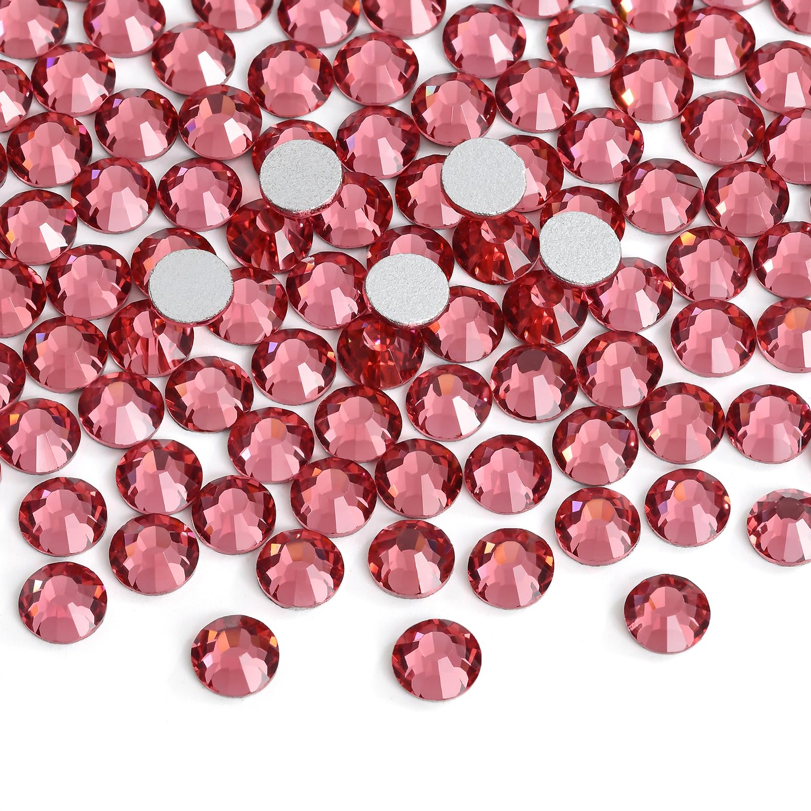 Jollin Crystal Flatback Rhinestones Gems for Crafts 4.8mm SS20, Rose
