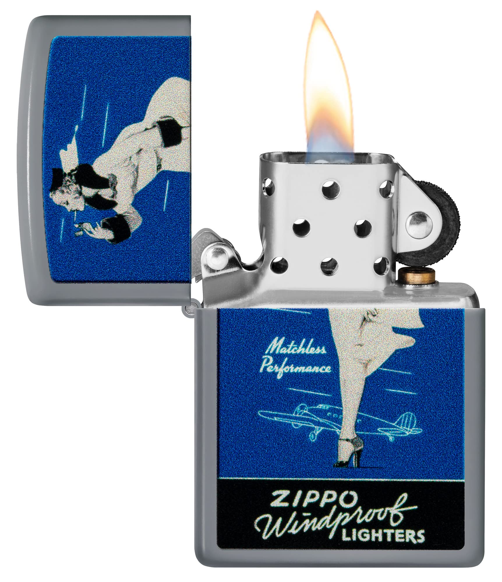 Zippo Sturmfeuerzeug Windy Design Founder Set Nachfüllbar Windfest Geschenkbox