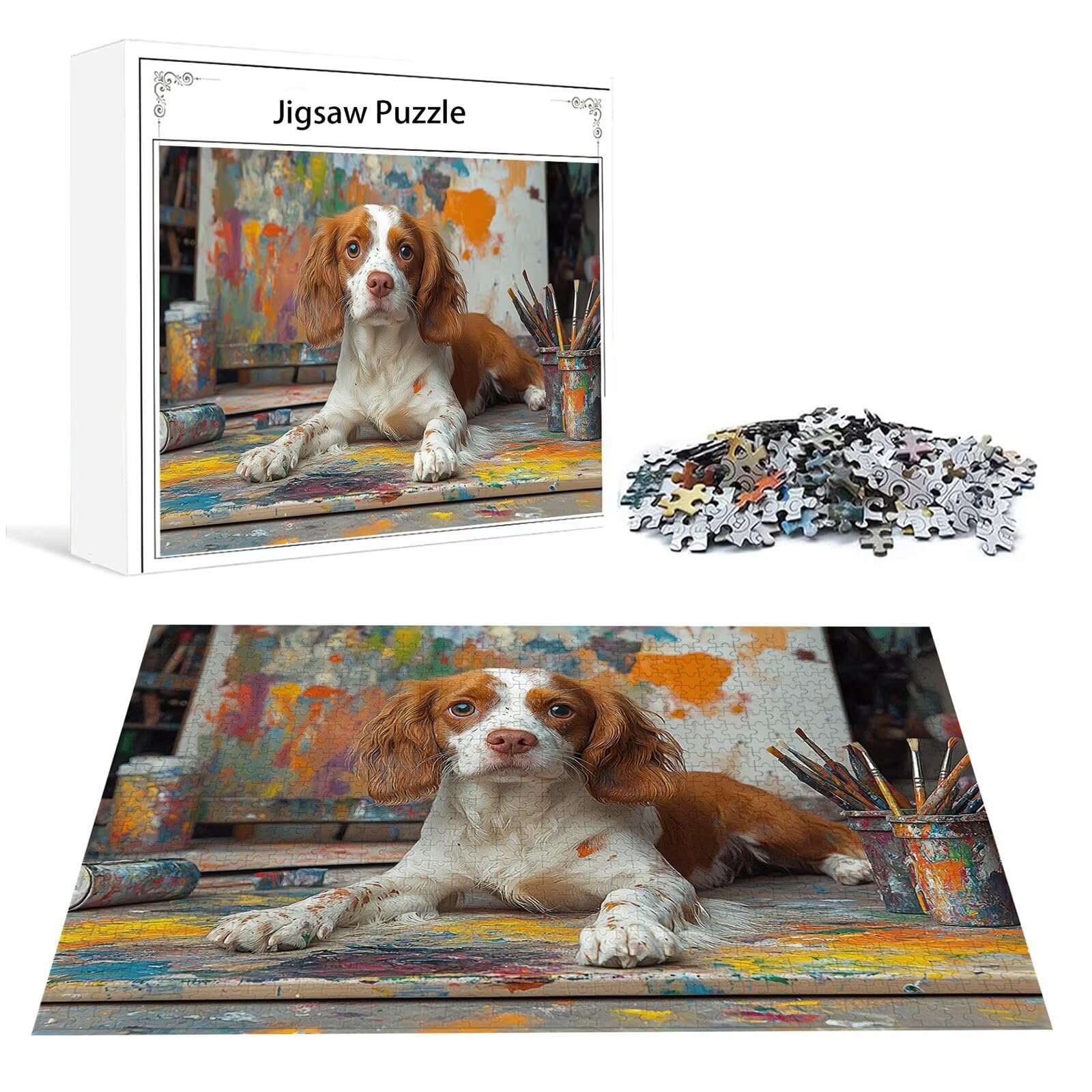 Tier Puzzle 1500 Teile Erwachsene Klassische Puzzles Hund Jigsaw Anspruchsvoll Impossible Schwer Pädagogisches Spielzeug Kinder Holzpuzzlem Groß Puzzlespiel Geeignet für alle Altersgruppen P-347