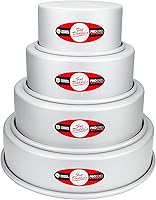 Vista 63 de Fat Daddio's Moldes para pasteles redondos de aluminio anodizado, juego de 2 piezas, 9 x 3 pulgadas