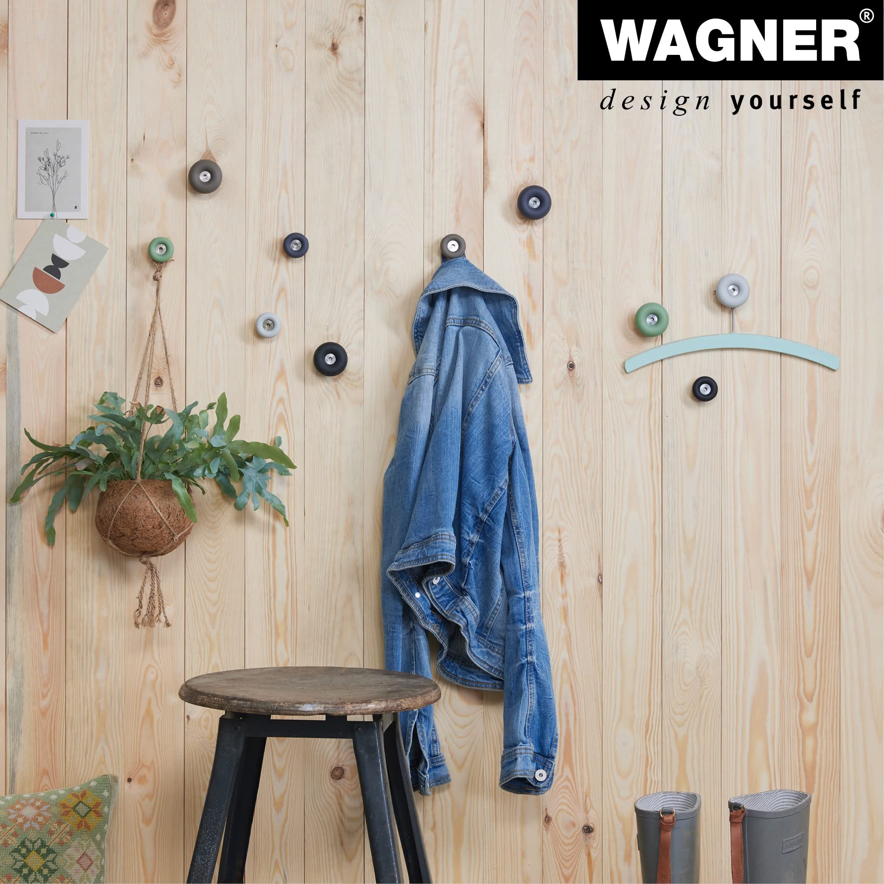 Wagner, hooks4home, Design Wall Hook DOT 4pcs. Set, diameter 38 x 24 mm & diameter 50 x 30 mm, for Clothes Bags, Hats etc - Image 4