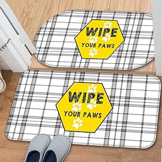 Wipe Your Paws Door Rug,Monochromatic Door Mat Outdoor Entrance,Living R...