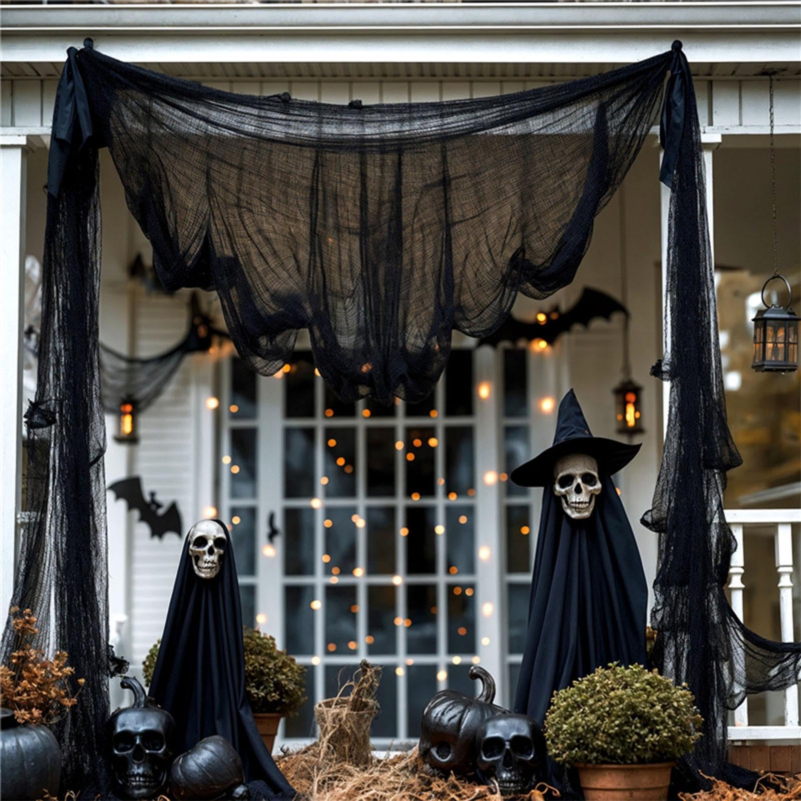 Amazon.com: Black Halloween Creepy Cloth Decorations Outdoor